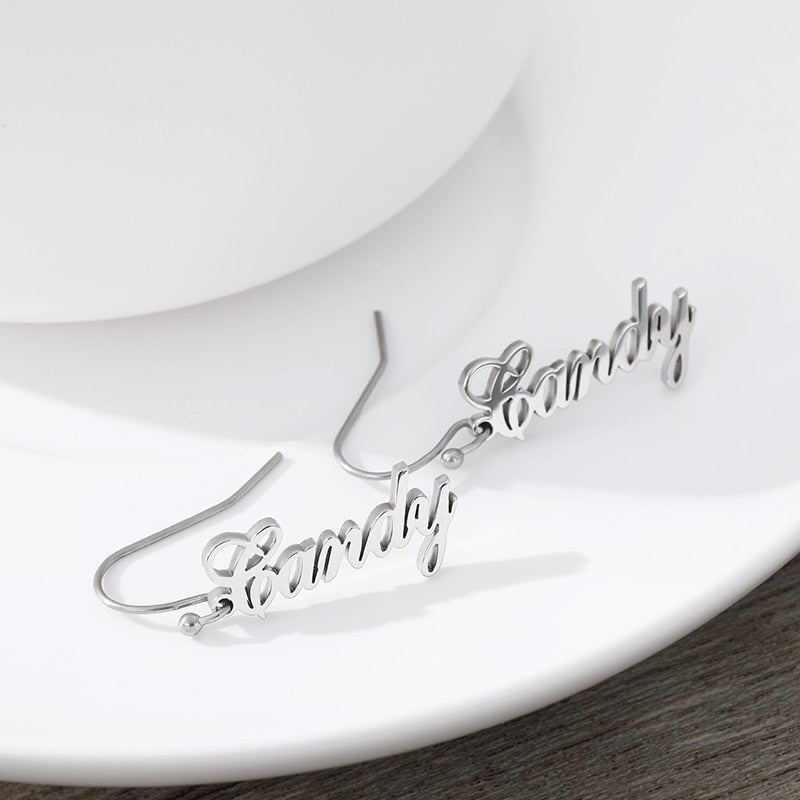 Personalized Name Drop Earrings